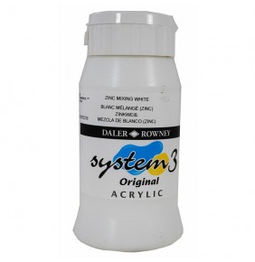 Daler Rowney System3 500 ml Akrilik Boya 006 Zinc Mixing White